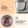 A collage of images showcasing a kitchen mixer's features. Produktbild-Vorschau