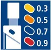 An illustration showing different lead hardness levels for a mechanical pencil. Voir les images du produit