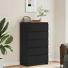 vidaXL Czarna szafka z szufladami 60x36x103 cm materiał Podgląd zdjęcia produktu 2