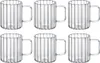 Tasses à rainures Wilmax 150 ml en verre thermo, lot de 6 Voir les images du produit 1
