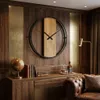 Horloge en chêne Loft Round métallique 80 cm, z231 Voir les images du produit 3