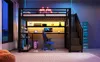 Gaming hoogslaper 90x200 cm met RGB-LED-verlichting, Productafbeelding-voorbeeld 10