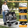 COSTWAY Hundewagen Doppel, Hundebuggy faltbar für 2 Produktbild-Vorschau 7