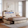 INONEFT Polsterbett Stauraumbett 140x200cm, Jugendbett Produktbild-Vorschau 2