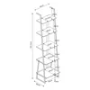 A diagram showing the dimensions of a ladder shelf. Anteprima dell’immagine prodotto