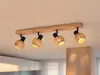 Deckenstrahler innen 4 flammig mit Holz und Lampenschirmen Produktbild-Vorschau 9