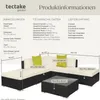 tectake® Aluminium Rattan Lounge Paris wetterfest und Produktbild-Vorschau 5