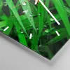 Wanduhr - Quadrat - Glasuhr - Natur Gras Wasser Tropfen - Produktbild-Vorschau 5