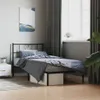 Möbel Bettgestell mit Kopfteil Metall Schwarz 80x200 cm - Produktbild-Vorschau 1