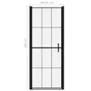 vidaXL Duschtür Hartglas 91x195 cm Schwarz Produktbild-Vorschau 5
