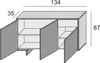 Sideboard Dbakayok, Wohnzimmer-Sideboard, Wohnzimmer-Buffet Produktbild-Vorschau 3