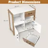 A diagram showing the dimensions of a cabinet. Podgląd zdjęcia produktu