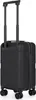 A black carry-on suitcase with a retractable handle and four wheels, shown from a side-diagonal angle against a white background. Anteprima dell’immagine prodotto