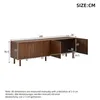 KLAM HOME Lowboard TV-Schrank Walnussholzfarbe 180cm mit Produktbild-Vorschau 3