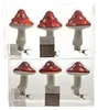 Baumschmuck Pilz knubbelige Pilzkappe 3er Set Glaspilz mit Produktbild-Vorschau 1