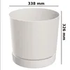 Bloempot met onderzetter, diameter 33,8 cm, hoogte 32,6 cm. Productafbeelding-voorbeeld 2
