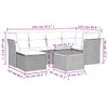 7-tlg. Garten-Sofagarnitur mit Kissen Schwarz Poly Rattan Produktbild-Vorschau 11