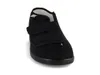 A single black slipper shown from the front on a white background. Produktbild-Vorschau