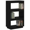 Bücherregal/Raumteiler Schwarz 60x35x103 cm Massivholz Produktbild-Vorschau 4