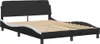 vidaXL Bed met matras "Dover", zwart en wit, 140x200 cm, Productafbeelding-voorbeeld 4