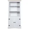 Buffetschrank Mexiko-Stil Kiefernholz Weiß 80x40x170 cm , Produktbild-Vorschau 2