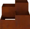 vidaXL Vaso da giardino arrugginito 100 x 100 x 60 cm Anteprima dell’immagine prodotto 5