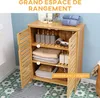 kleankin Meuble salle de bain en bambou, armoire salle de Voir les images du produit 3