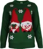 Damen-Weihnachtspullover GNOME dunkelgrün - verschiedene Produktbild-Vorschau 1