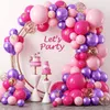 Ghirlanda di palloncini farfalle rosa viola 1° compleanno Anteprima dell’immagine prodotto 3