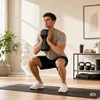 Sada činek 2×7.5kg, šestihranné činky s bitumenovým Náhled obrázku produktu 4