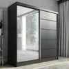 Schwebetürenschrank, 2-türig Schrank mit Spiegel KARO 2 200 Produktbild-Vorschau 1
