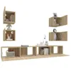 vidaXL 6 tlg. TV Schrank Set Sonoma Eiche Holzwerkstoff - Produktbild-Vorschau 6