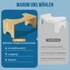Toilettenhocker, Toilettenstuhl, Fußhocker aus Bambus, Produktbild-Vorschau 6