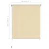 Tenda a Rullo per Esterni Crema 80x230 cm in HDPE Anteprima dell’immagine prodotto 4
