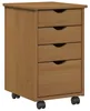 vidaXL Skříňka na kolečkách MOSS medově hnědá 34 x 39 x 56 Náhled obrázku produktu 1