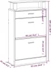 vidaXL Scarpiera nera 63x24x104 cm Materiale a base di Anteprima dell’immagine prodotto 11