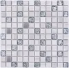 Glasmosaik Steinmosaik Stahl mix holz weiss Mosaikfliese Produktbild-Vorschau 1