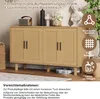 UnboxG Massivholz Sideboard 140x40x80 cm Eiche – 4 Türen Produktbild-Vorschau 3