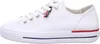 A side view of a white leather sneaker. Produktbild-Vorschau