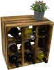 3er set Weinregal 9er geflammt Flaschenregal Weinschrank Produktbild-Vorschau 3