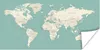 MuchoWow® Poster Weltkarte - Blau - Atlas 120x60 cm - Bild Produktbild-Vorschau 1