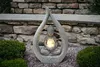Solarleuchte Buddha Skulptur Granit-Optik mit Glaskugel Produktbild-Vorschau 2