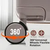 Close-up of a luggage wheel with marketing text and icons. Náhľad obrázku produktu