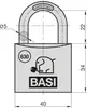 BASI - Vorhangschloss - SET - 12x VHS 630 - 40 mm - Produktbild-Vorschau 3
