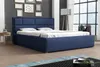 Manželská postel s roštem 160x200 IVENDORF 2 - tmavá modrá Náhled obrázku produktu 1