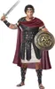 A man dressed in a gladiator costume, holding a sword and shield. Produktbild-Vorschau