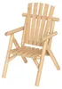 Chaise de jardin COSTWAY en bois, fauteuil de jardin Voir les images du produit 1