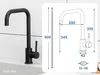Küchenarmatur Schwarz 7-Form, Wassersparend Wasserhahn Produktbild-Vorschau 7
