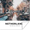 MuchoWow® Poster Niederlande - Kanäle - Boote 100x100 cm - Produktbild-Vorschau 1