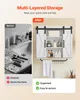 A split image showing a cluttered bathroom sink area on the left ('Before') and an organized wall-mounted cabinet on the right ('After'). Voir les images du produit